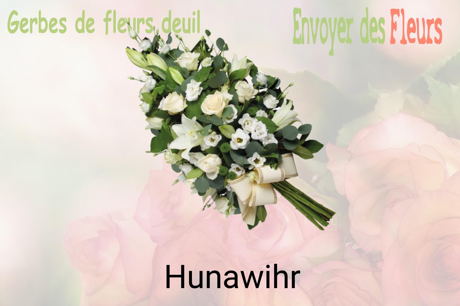 Gerbe de fleurs de deuil livrée à Hunawihr